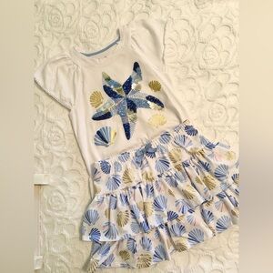 Tommy Bahama Kids White and Blue Starfish Set